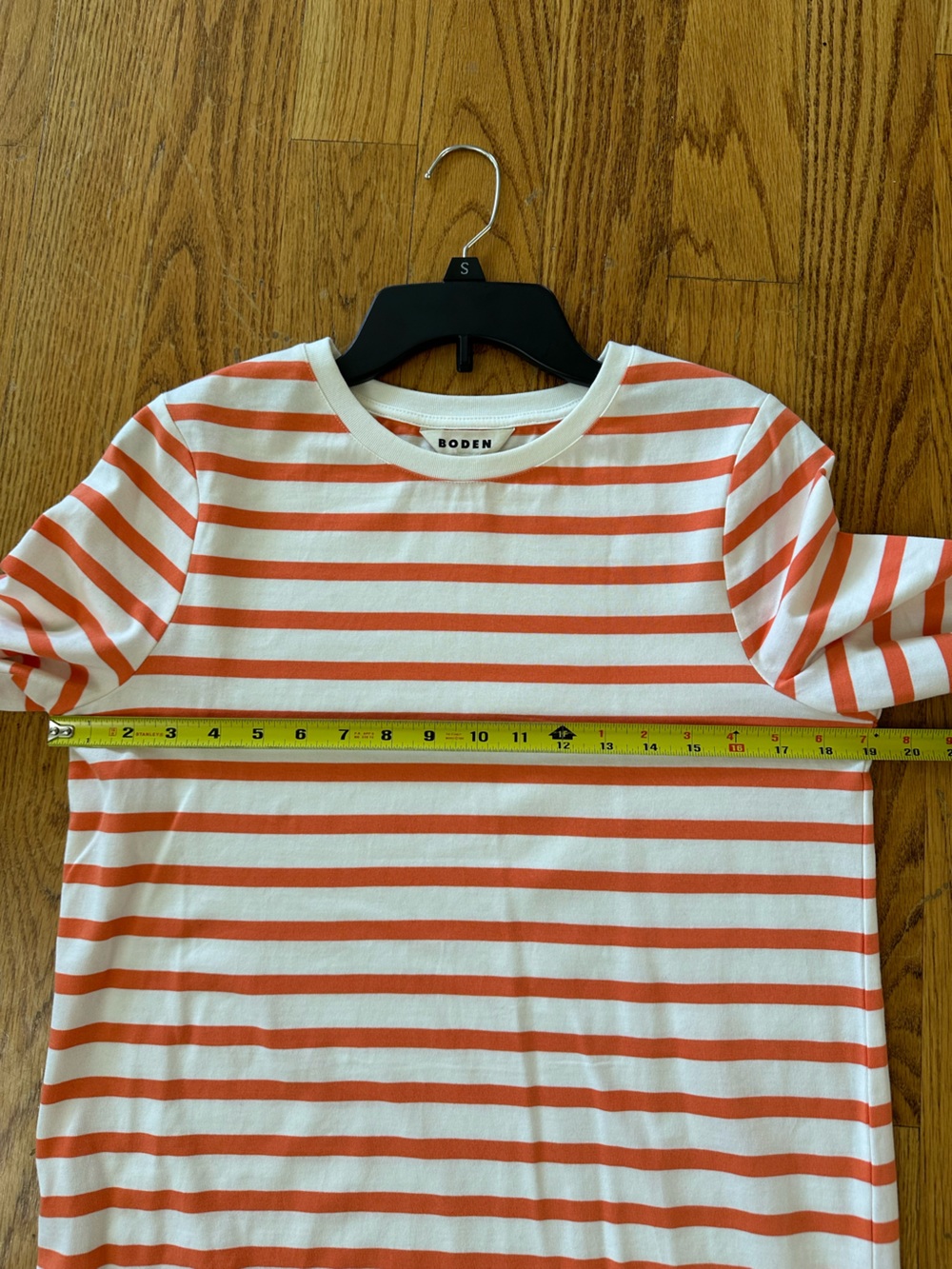 Boden 3/4 Sleeve Nautical Stripe Jersey T-Shirt Dress - Picture 6 of 8